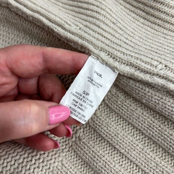 Vince Beige Wool Yak Blend Open Front Cardigan Sweater Size S - Picture 7 of 10